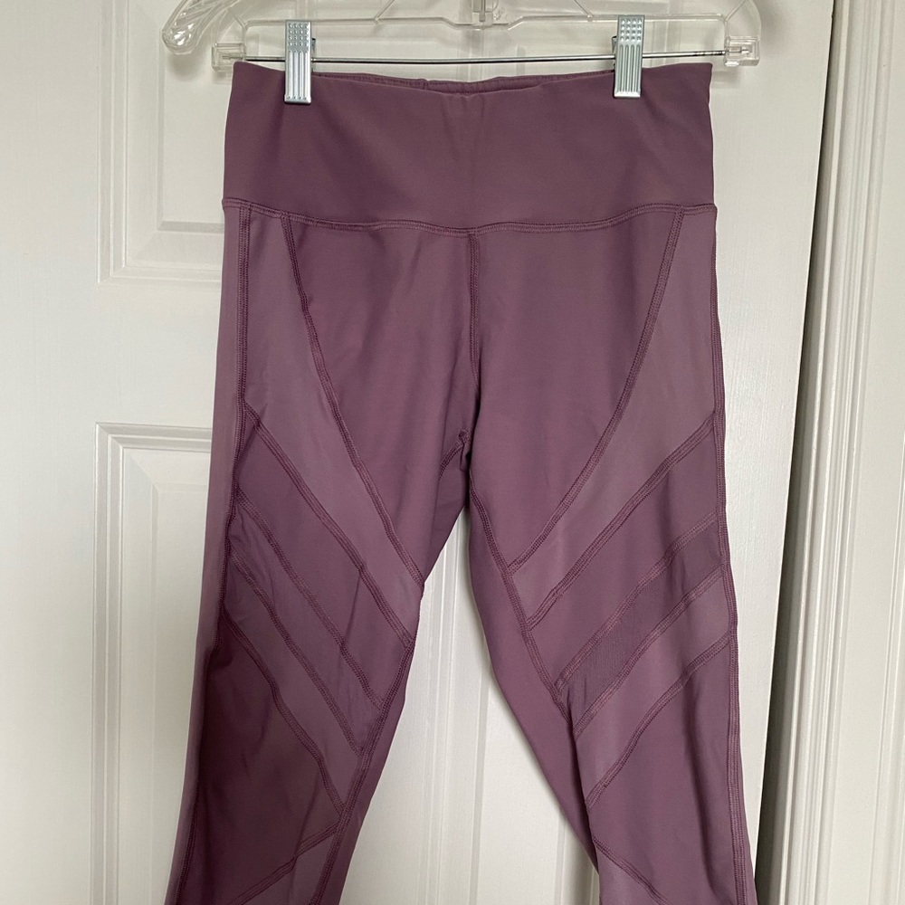 Mesh Cutout Cropped Leggings